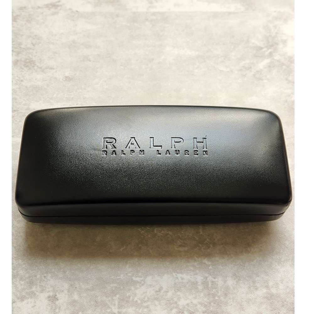 Ralph Ralph Lauren Eyeglass Case Unisex OS Black Excellent Hard Shell Clamshell